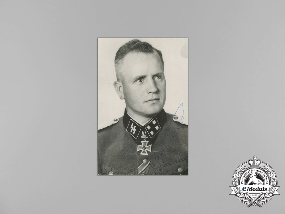 a_post_war_signed_photo_of_ss-_obersturmbannführer_hugo_eichhorn;_knight’s_cross_recipient_aa_2312