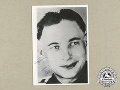 A Post War Signed Photo Of Knight’s Cross Recipient Ss-Oberscharführer Philipp Wild