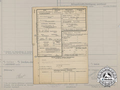 A Waffen-Ss Summary Report To A Member Of The 9Th Ss Mountain Artillery Regiment