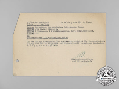 a_waffen-_ss_summary_report_to_a_member_of_the9_th_ss_mountain_artillery_regiment_aa_2351