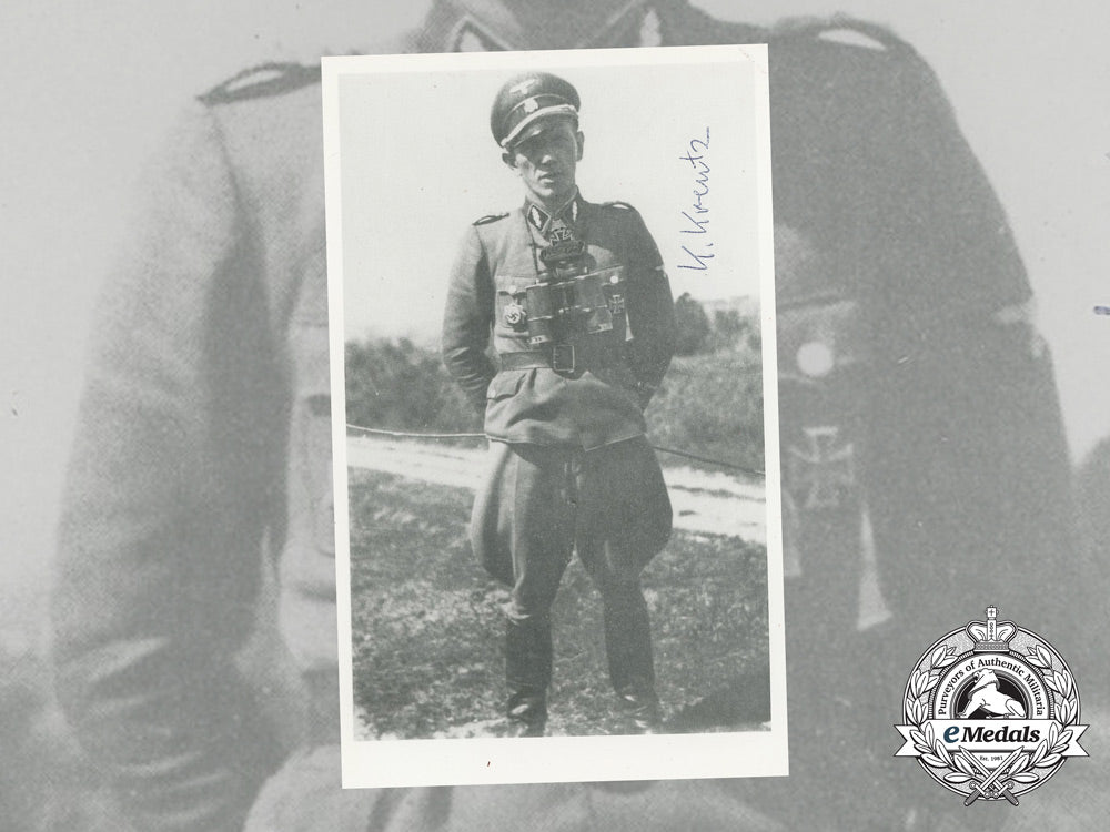 a_post_war_signed_photo_of_ss_officer_karl_kreutz;_oak_leaves_recipient_aa_2360