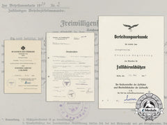 A Very Fine Group Of Award Documents To Fallschirmjäger & Pow