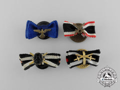 Four First And Second War Award Boutonniere
