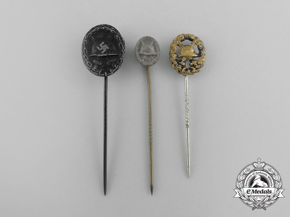 germany,_heer._three_miniature_first&_second_war_german_wound_badge_stick_pins_aa_2501