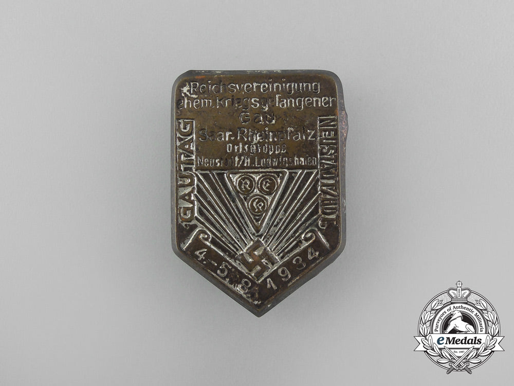 a1934_neustadt_reichs_association_of_ex-_pow’s_of_saar_rheinpfalz_badge_aa_2522