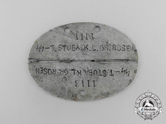 Germany, Ss. A Totenkopf Sturmbann Groß Rosen Guard Identification Tag