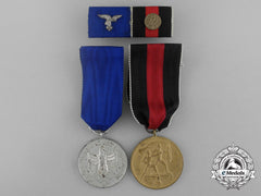 A Second War German Luftwaffe Long Service Medal Grouping With Ribbon Bar