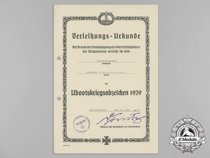 a_document_grouping_to_u-136_commander_heinrich_zimmermann;_kia1942_aa_2994