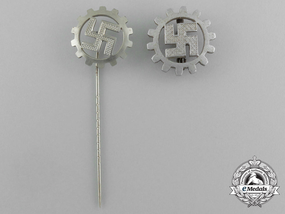 a_grouping_of_two_daf(_german_labour_front)_membership_badges_and_stick_pins_aa_3127