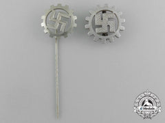 A Grouping Of Two Daf (German Labour Front) Membership Badges And Stick Pins