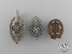 A Grouping Of Three Second War German Lapel Badges