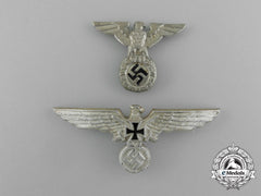 A Grouping Of Two Second War German Cap Eagles