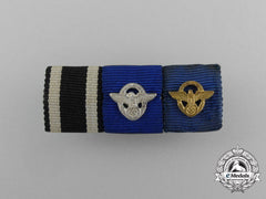 A First War & German Police Long Service Medal Ribbon Bar