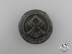 A 1940 Wartime Thanksgiving Of The Farmer’s Association Of Bayerische Ostmark Badge