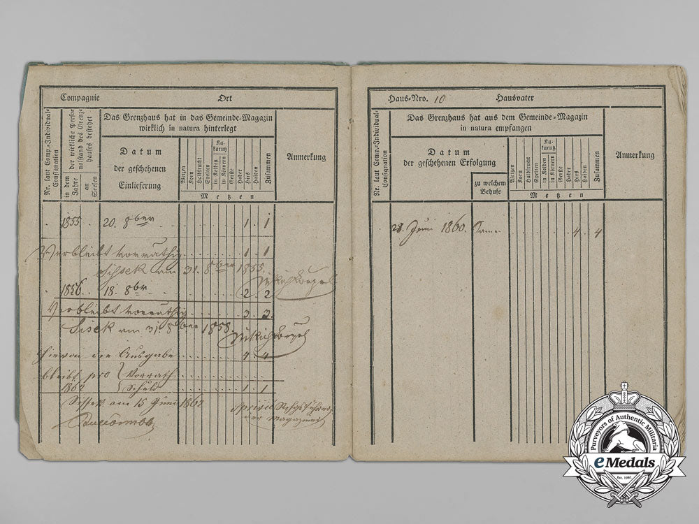 an1850'_s_austrian_army_book_to_member_of_the111_th_croatian_regiment_aa_3349