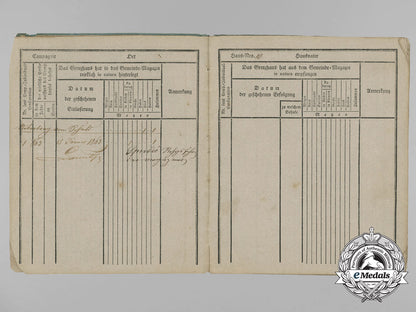 an1850'_s_austrian_army_book_to_member_of_the111_th_croatian_regiment_aa_3350