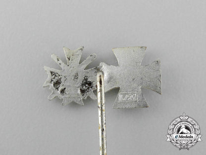 a_first_and_second_war_iron_cross1914_and_war_merit_cross_first_class_with_swords_stick_pin_aa_3631