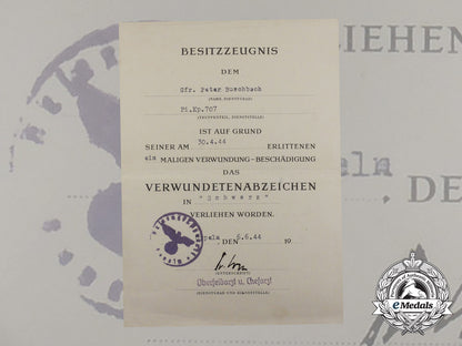 a_black_grade_wound_badge_document_to_the_infamous707_th_infantry_division_aa_3720