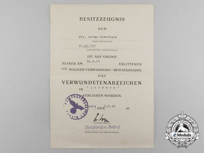 a_black_grade_wound_badge_document_to_the_infamous707_th_infantry_division_aa_3721