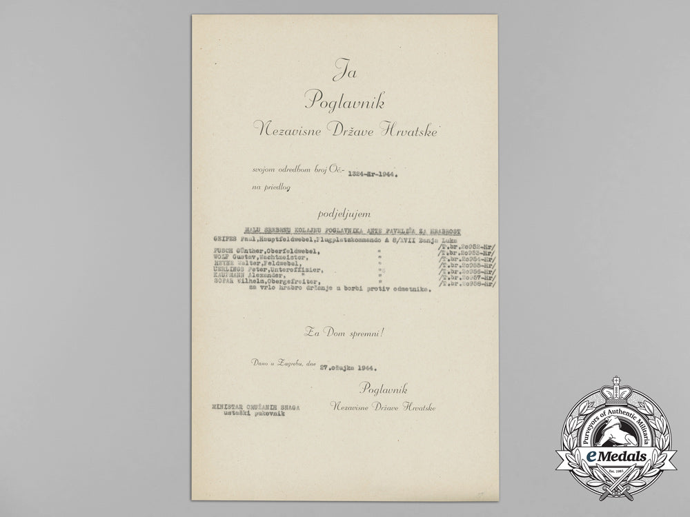 a_wwii_croatian_preliminary_award_document(_vorschlag)_to7_german_luftwaffe_nco's_aa_3882