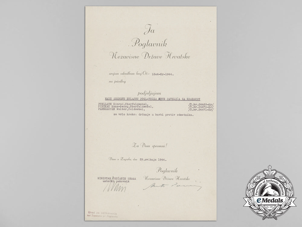 a_wwii_croatian_preliminary_award_document(_vorschlag)_to3_german_nco's_with_signature_of_ante_pavelić_aa_3890