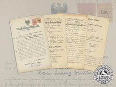 Prussia, Imperial. A Group Of Early Career Documents To Colonel Hans Ludwig Müller