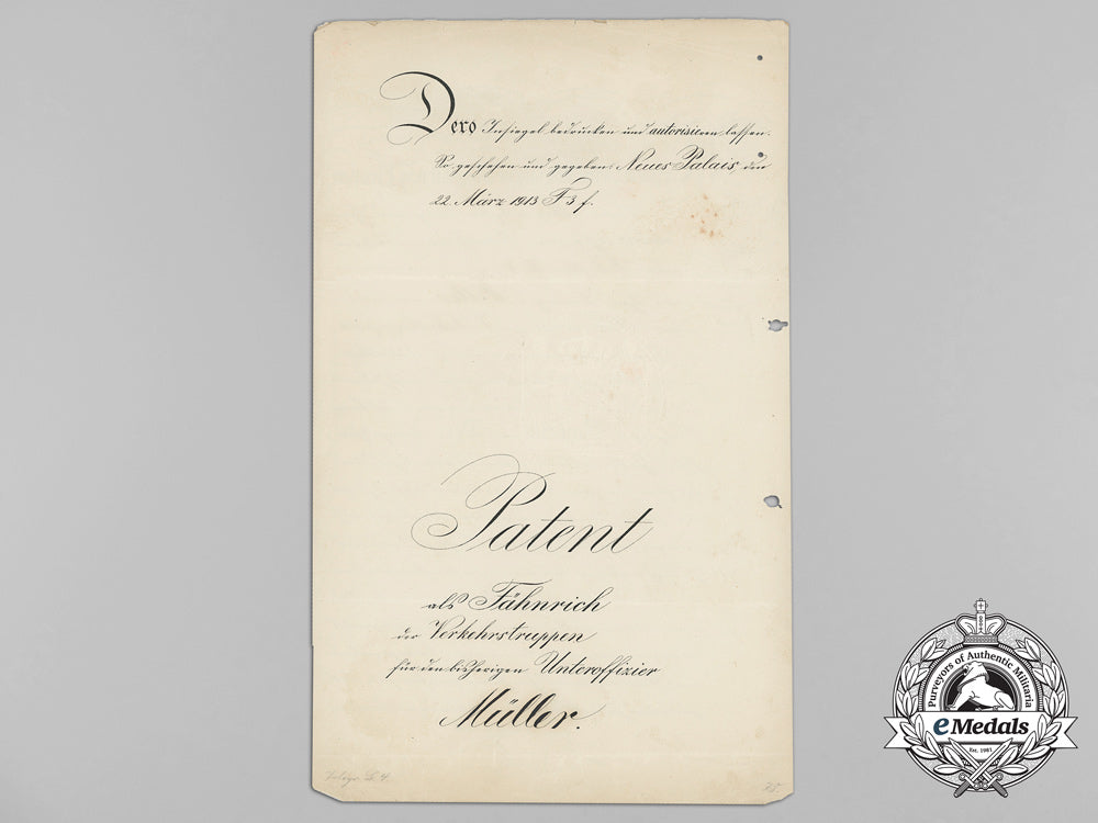 prussia,_imperial._a_group_of_early_career_documents_to_colonel_hans_ludwig_müller_aa_3896_1