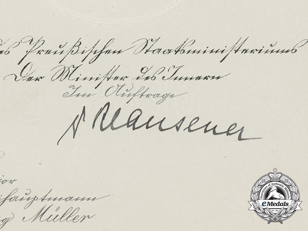 prussia,_imperial._a_group_of_early_career_documents_to_colonel_hans_ludwig_müller_aa_3902_1
