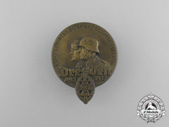A 1937 Nskov 3Rd Saxon Front Fighting Soldiers And War Victims Remembrance Day Badge
