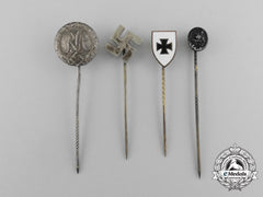 A Grouping Of Four Second War German Stick Pins