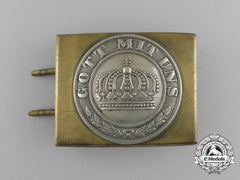 Prussia, Kingdom. A Franco War Heer (Army) Em/Nco’s Belt Buckle