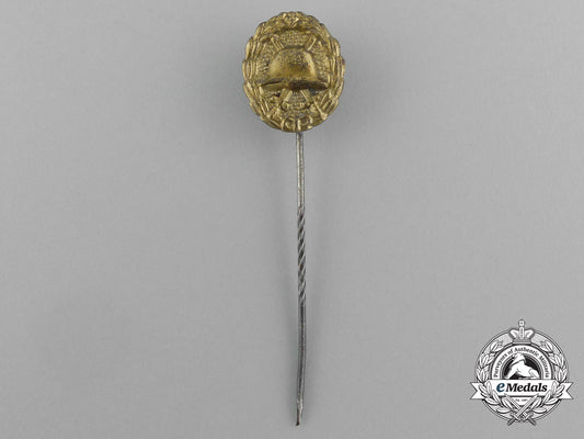 a_first_war_german_gold_grade_wound_badge_miniature_stick_pin_aa_4601