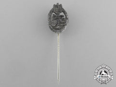 A Second War German Silver Grade Tank Badge Miniature Stick Pin