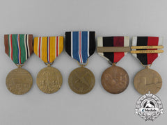 Five American Second War Medals & Awards