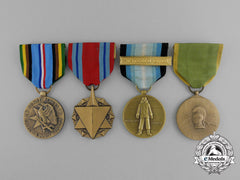 Four American Service Medals & Awards