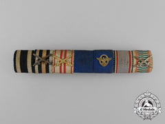A First And Second War German Police Long Service Medal Ribbon Bar