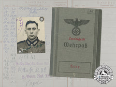 A Wehrpaß To Obergefreiter Konrad Schäfer; Leningrad Kia
