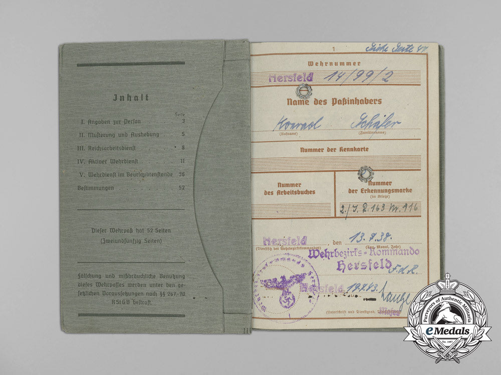 a_wehrpaß_to_obergefreiter_konrad_schäfer;_leningrad_kia_aa_5375