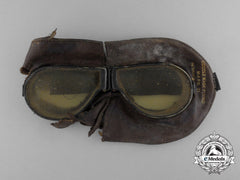 A Rare Set Of First War British Mark Ii Flying Goggles Of Rfc Pilot Kia