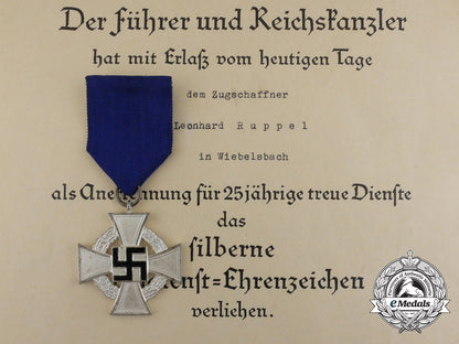 a25_year_faithful_service_cross_with_award_document_aa_5493