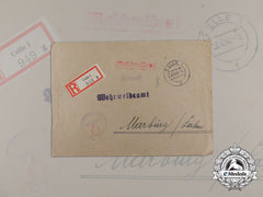 A 1942 Feldpost Envelope To Wehrmeldeamt Marburg