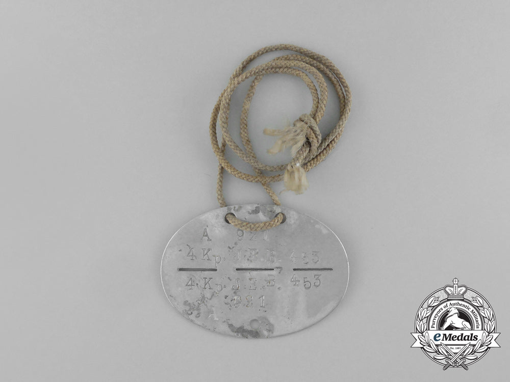 a_second_war_german_wehrmacht(_heer)_infantry_reserve_detachment_id_tag_aa_5600