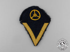 A Kriegsmarine Motor Transport Gefreiter Combined Career & Rank Sleeve Patch