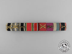 An Excellent First War Bavarian Military Merit Medal Ribbon Bar
