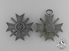 Two War Merit Crosses With Swords By Klein & Quenzer And Otto Schinkle