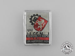 A 1936 Kdf Region West-Nord Vacation Travel Badge