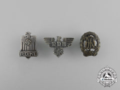 A Grouping Of Three Second War German Badges