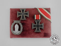 A Iron Cross 1939 And Mine Sweeper Badge Grouping To Kriegsmarine Sailor Werner Groth
