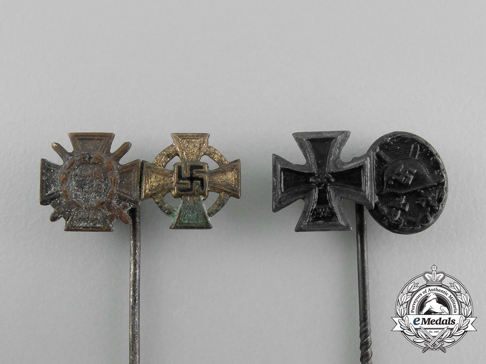 two_first_and_second_war_german_award_stick_pins_aa_6796