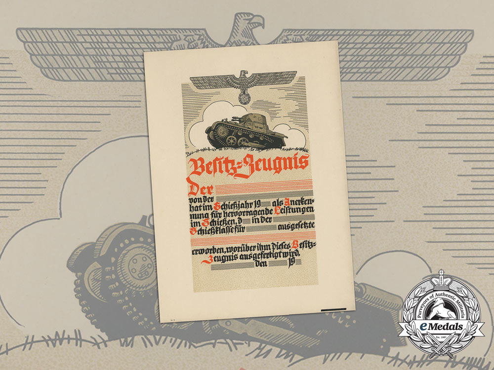 a_large_marksmanship_certificate_for_panzer_units_aa_7111